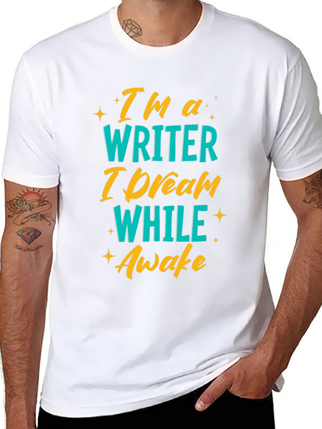 Writer Dreamer Graphic Tee - Black Cotton T-Shirt