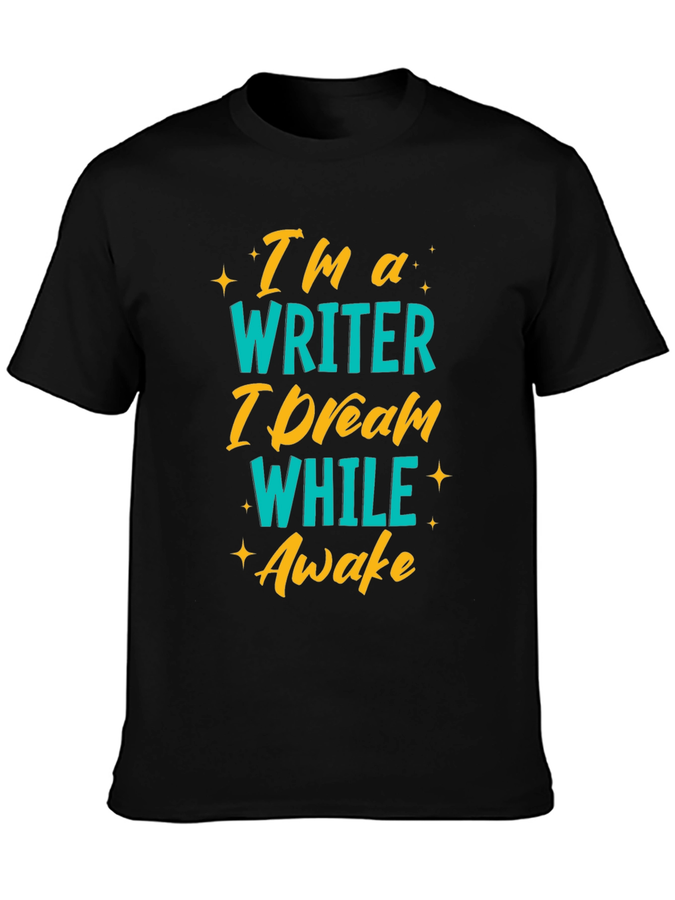 Writer Dreamer Graphic Tee - Black Cotton T-Shirt