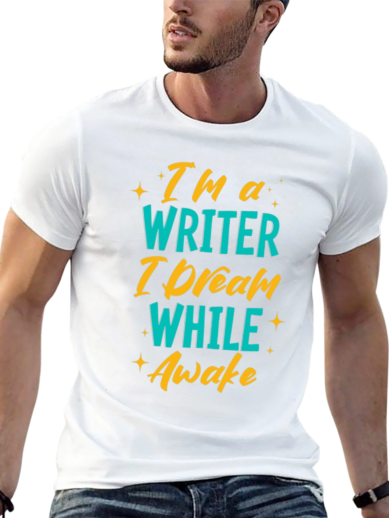 Writer Dreamer Graphic Tee - Black Cotton T-Shirt