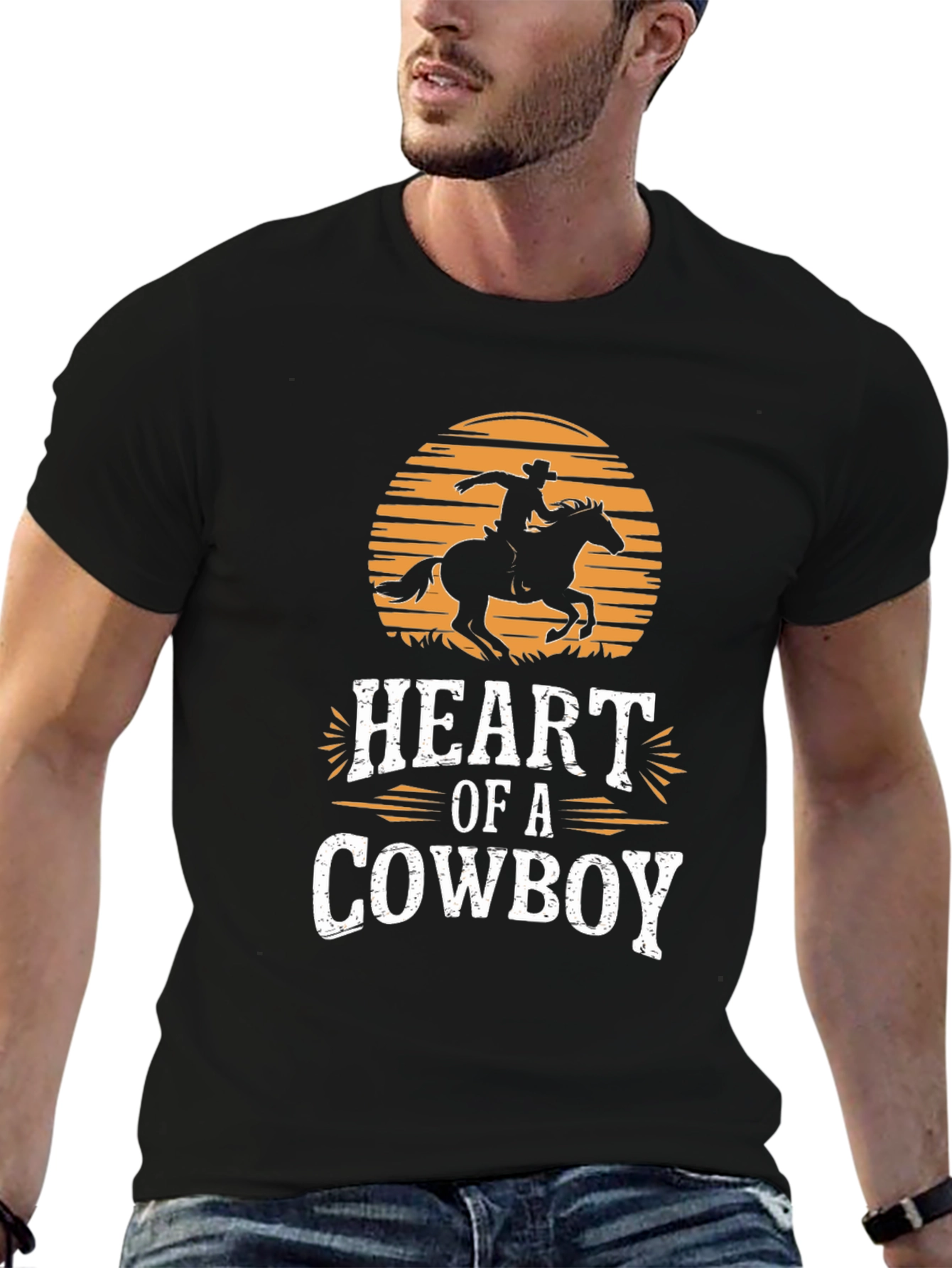 Heart of a Cowboy Graphic T-Shirt