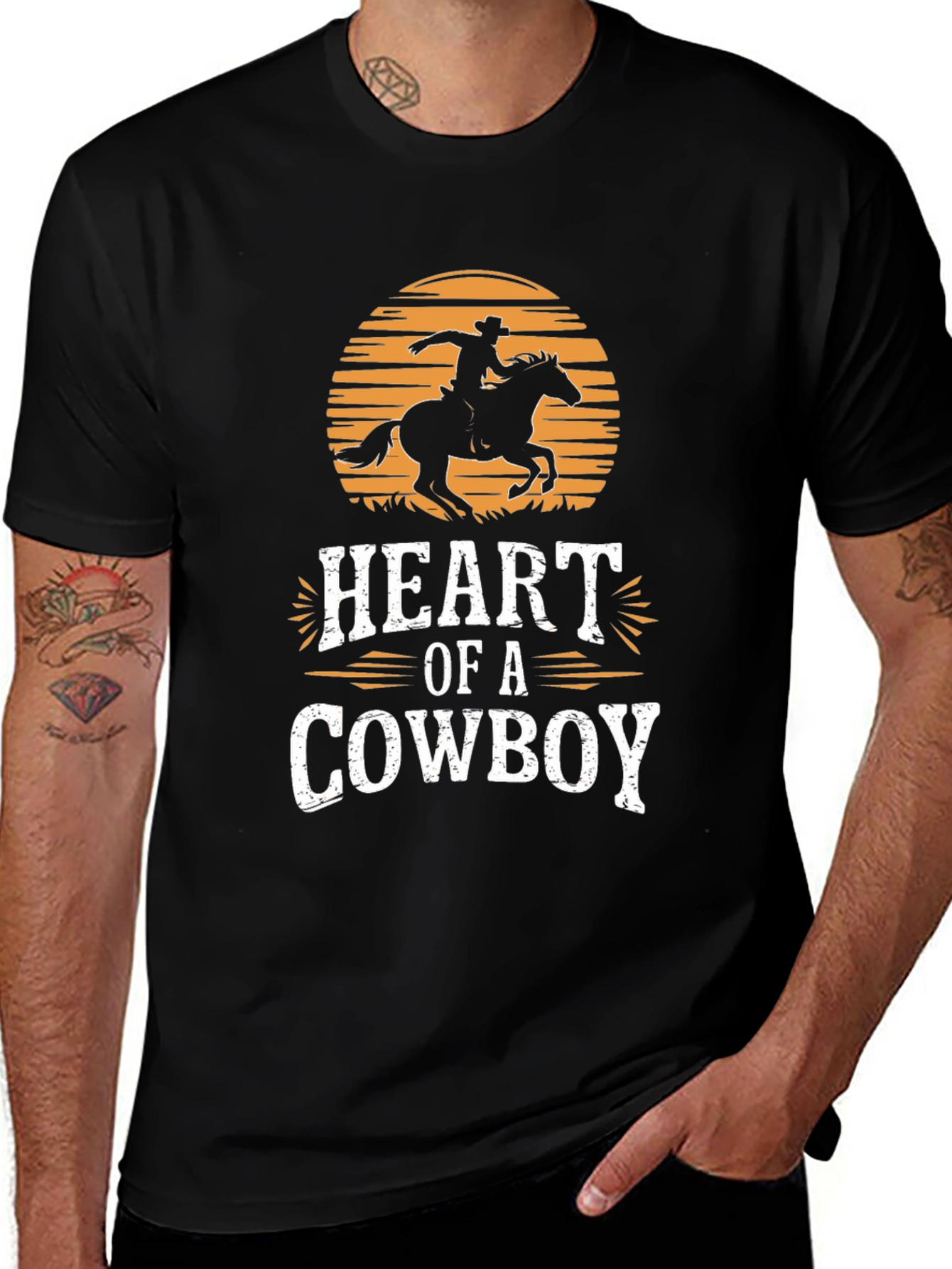 Heart of a Cowboy Graphic T-Shirt