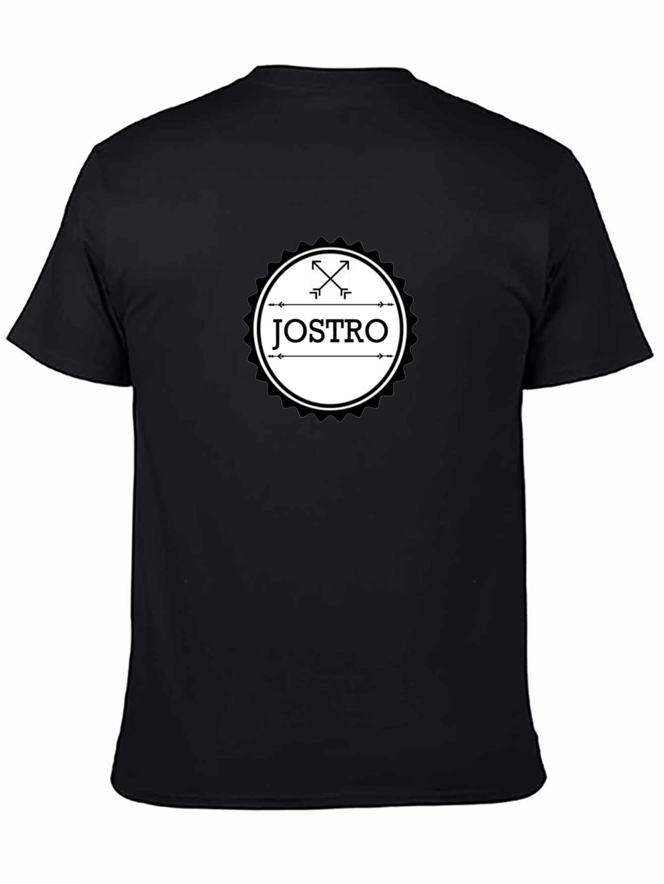 JOSTRO Graphic T-Shirt - Black Crew Neck Tee