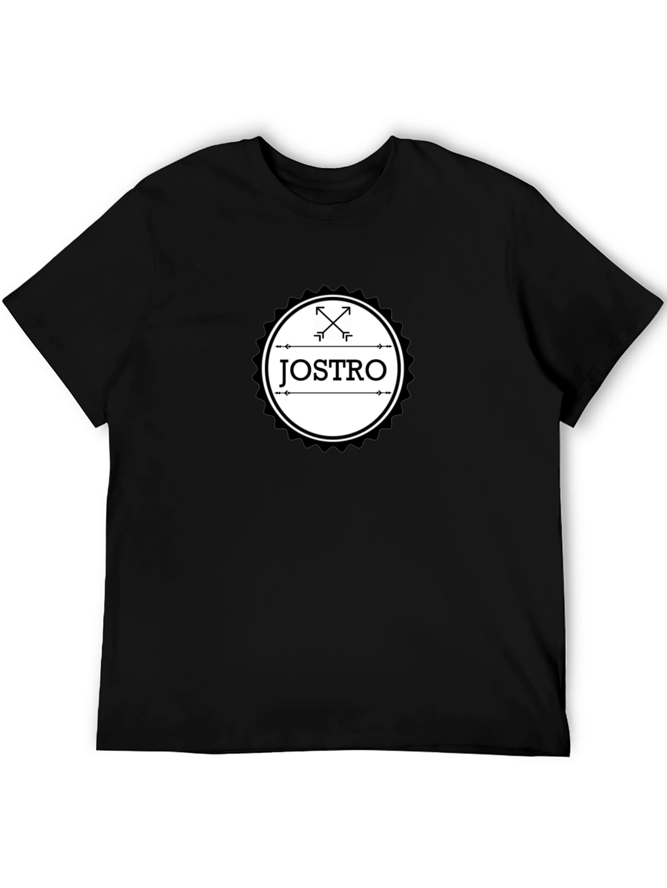 JOSTRO Graphic T-Shirt - Black Crew Neck Tee