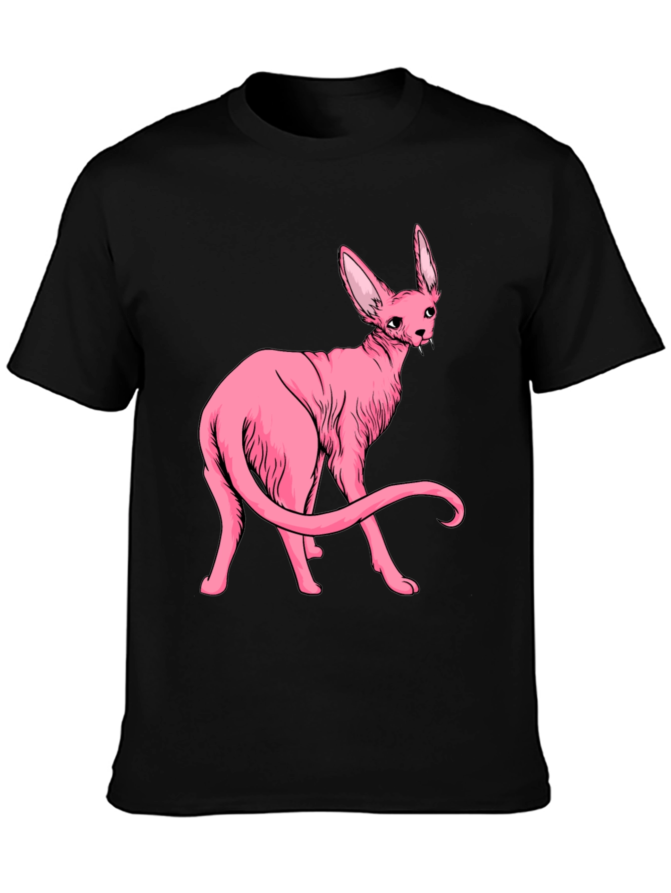Pink Vampire Cat Graphic Tee