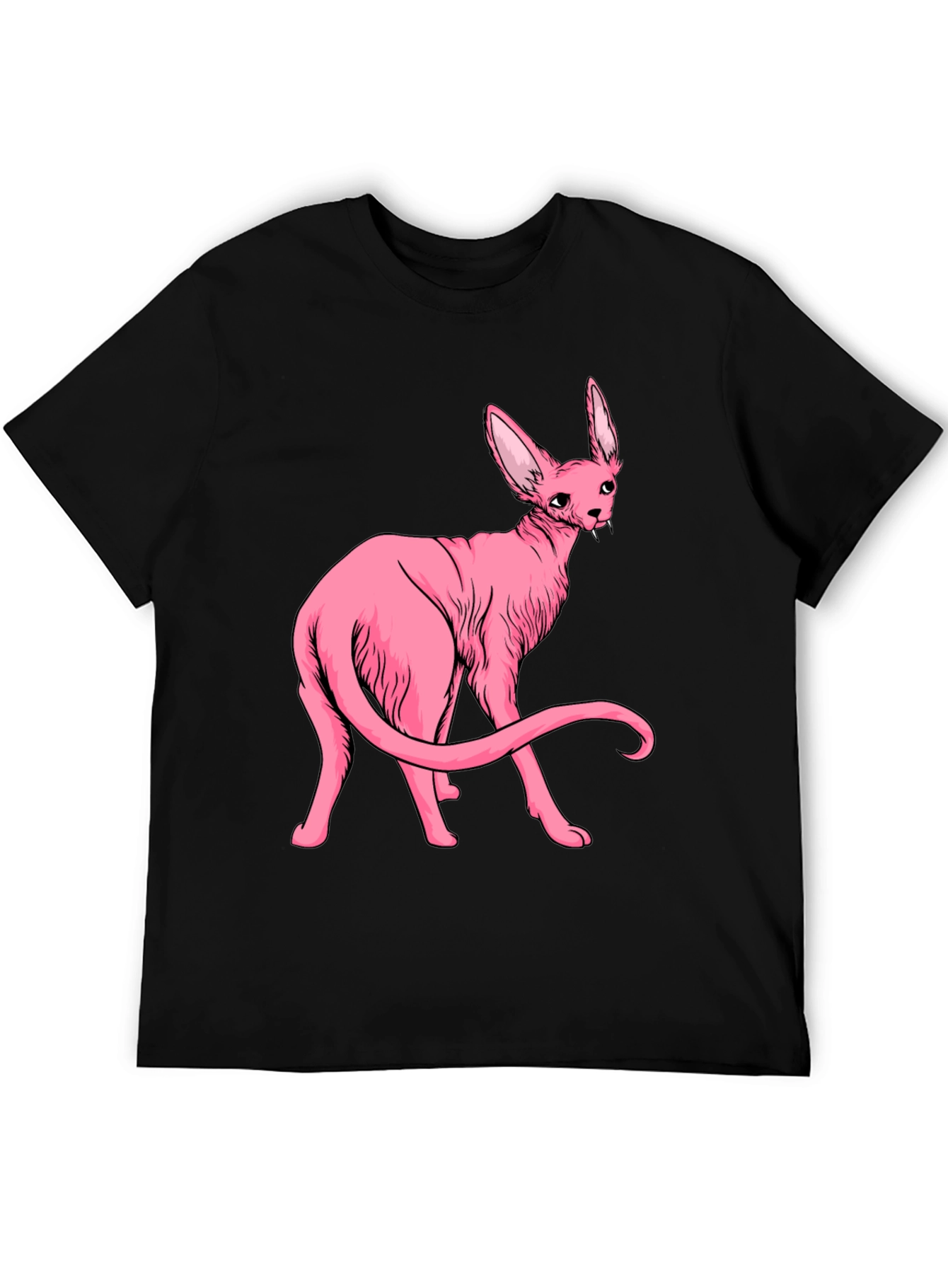 Pink Vampire Cat Graphic Tee