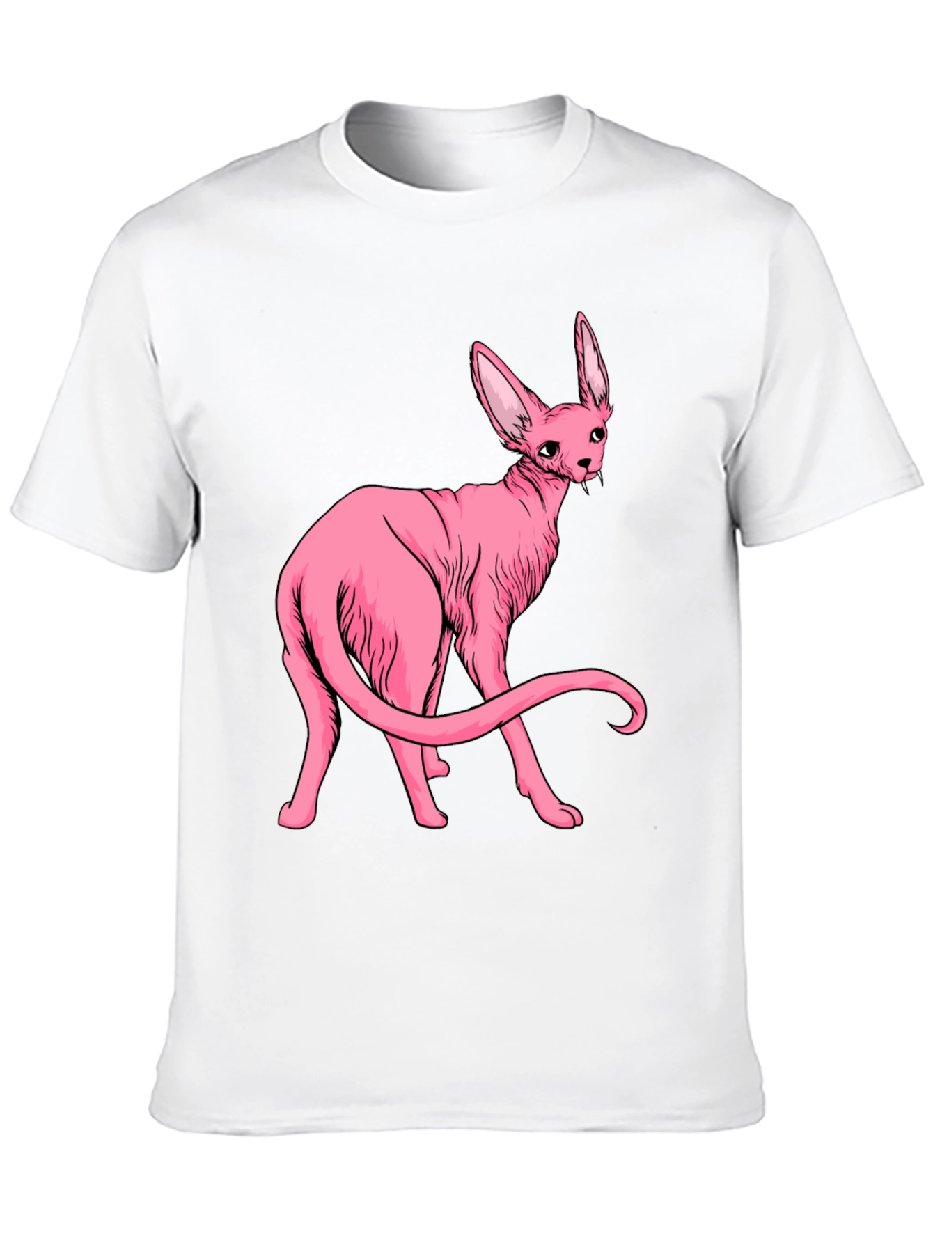 Pink Vampire Cat Graphic Tee
