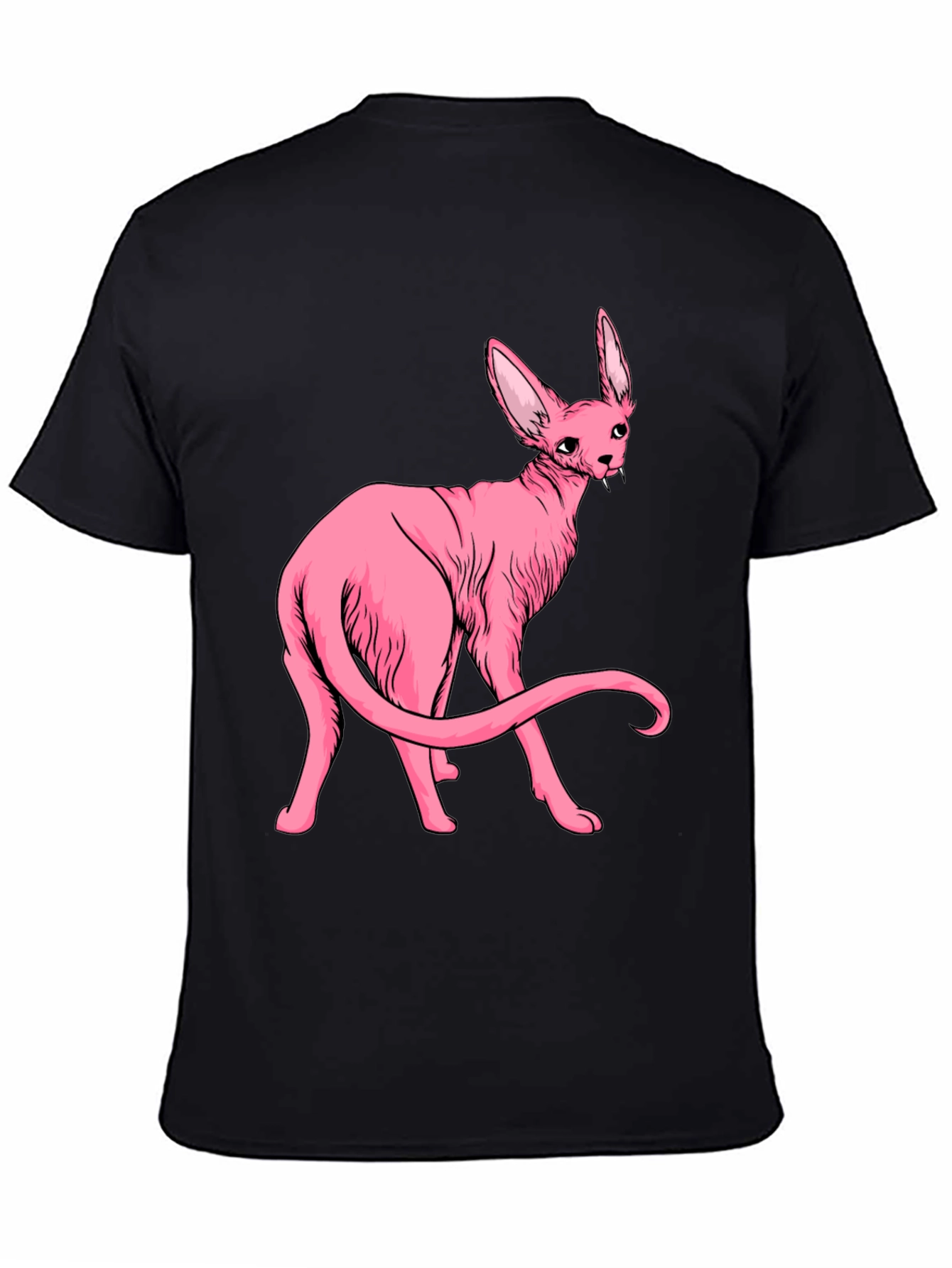 Pink Vampire Cat Graphic Tee