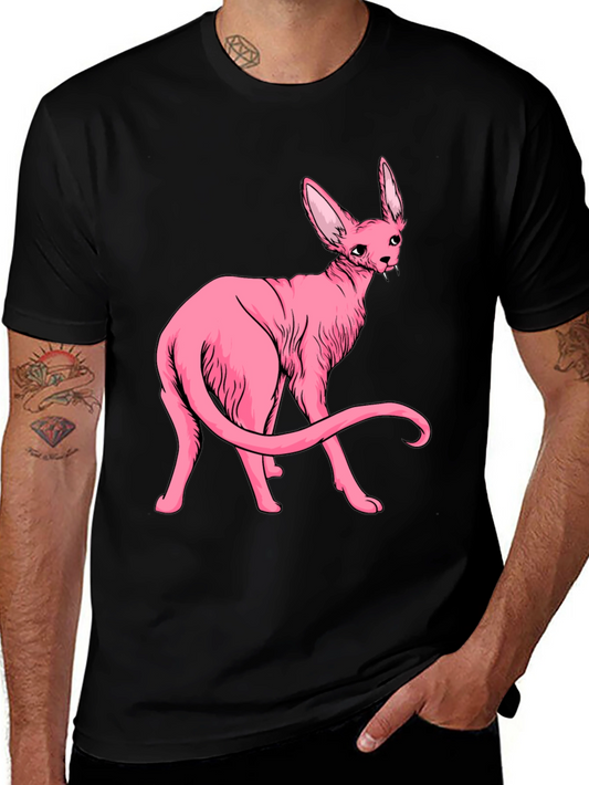 Pink Vampire Cat Graphic Tee