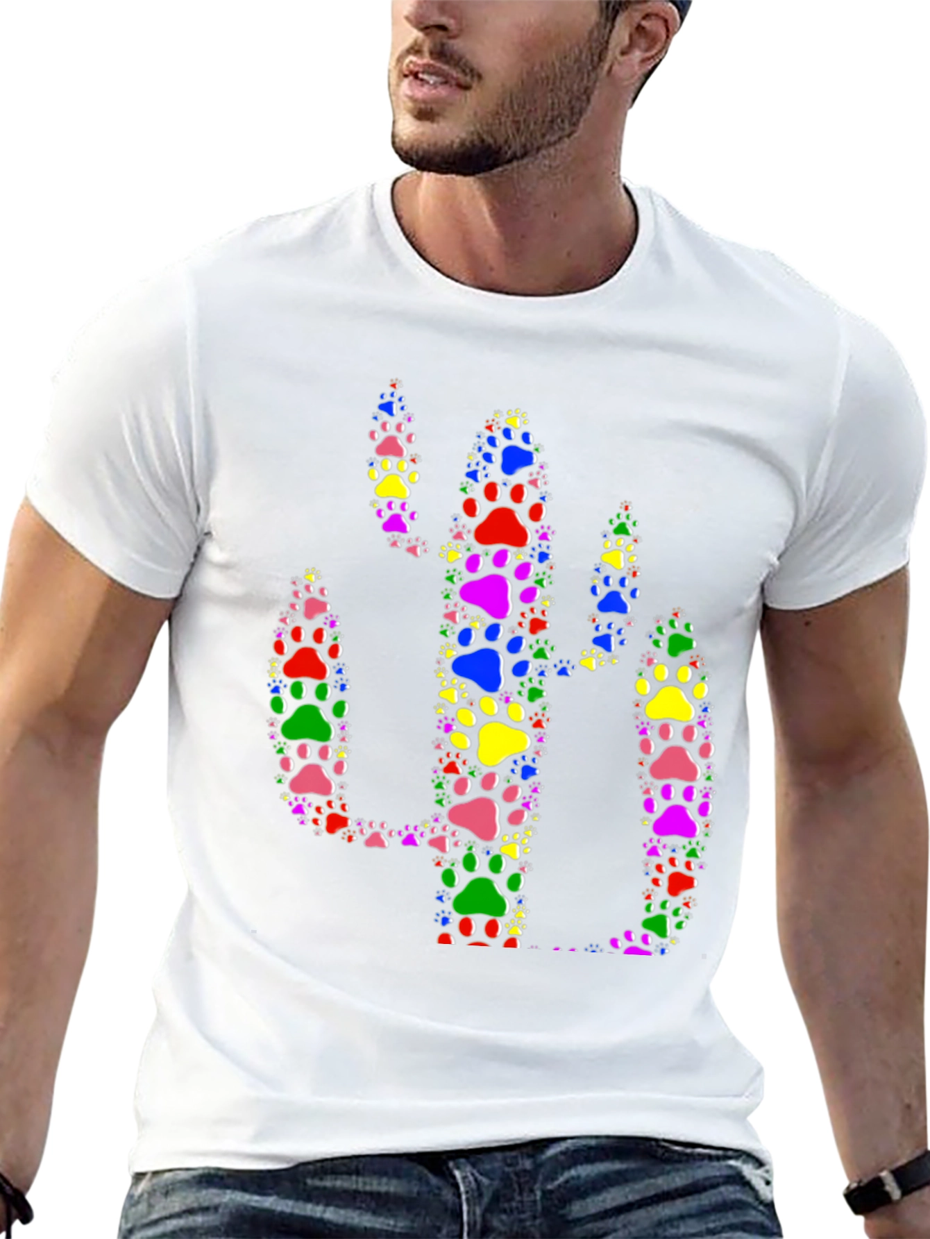 Paw Print Cactus T-Shirt