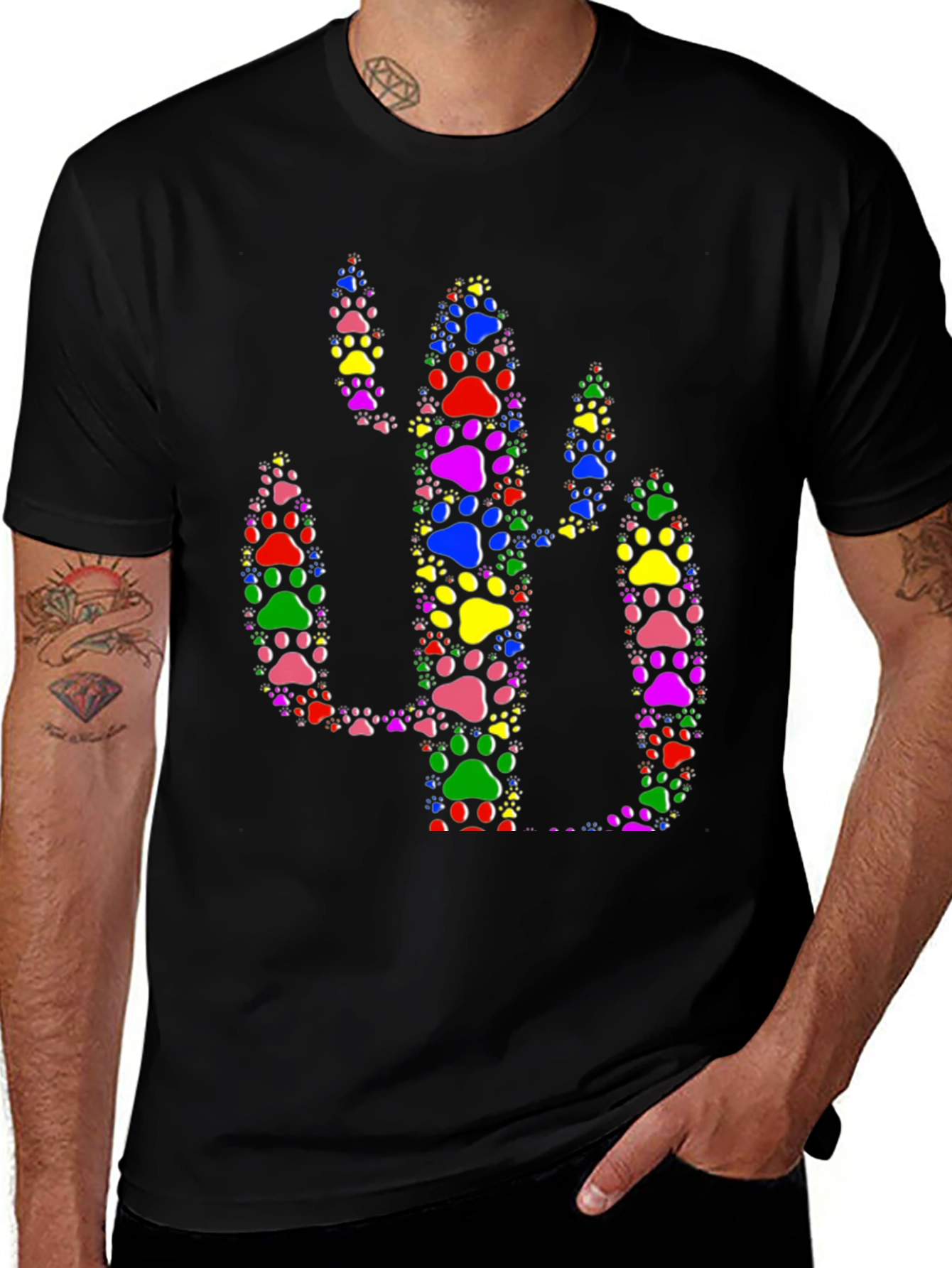 Paw Print Cactus T-Shirt