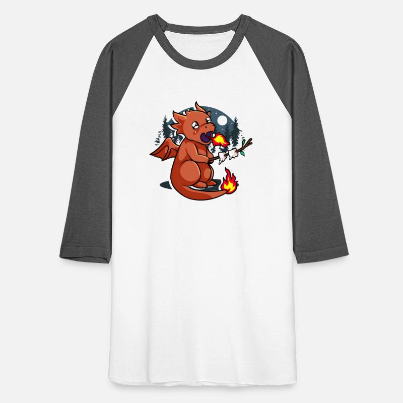 Baby Dragon Roasting Marshmallows In Forest For Fa