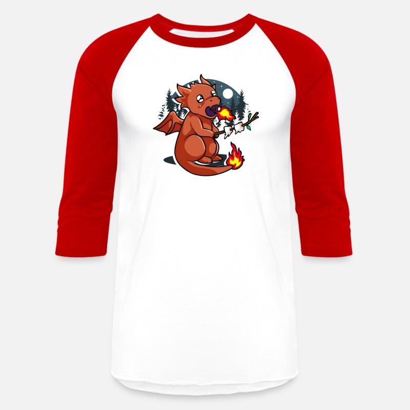 Baby Dragon Roasting Marshmallows In Forest For Fa