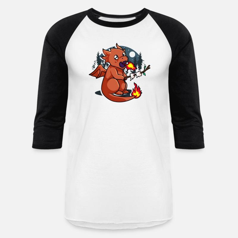 Baby Dragon Roasting Marshmallows In Forest For Fa