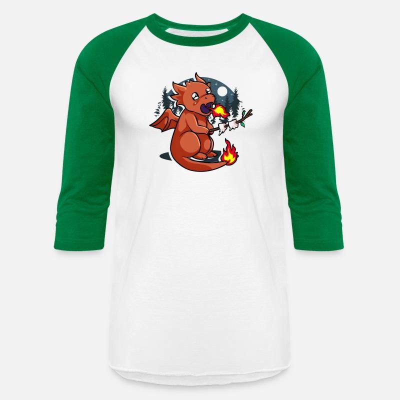 Baby Dragon Roasting Marshmallows In Forest For Fa