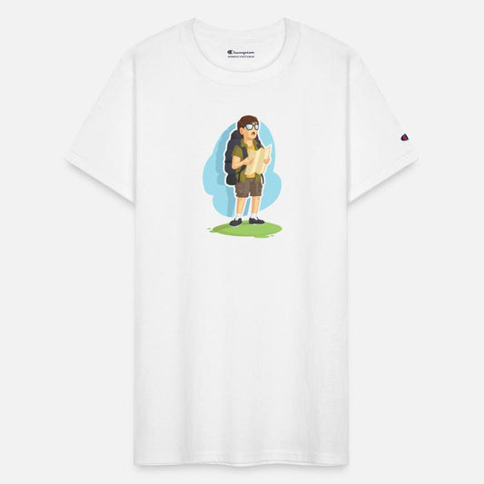 Backpacker Boy Reading Road Map