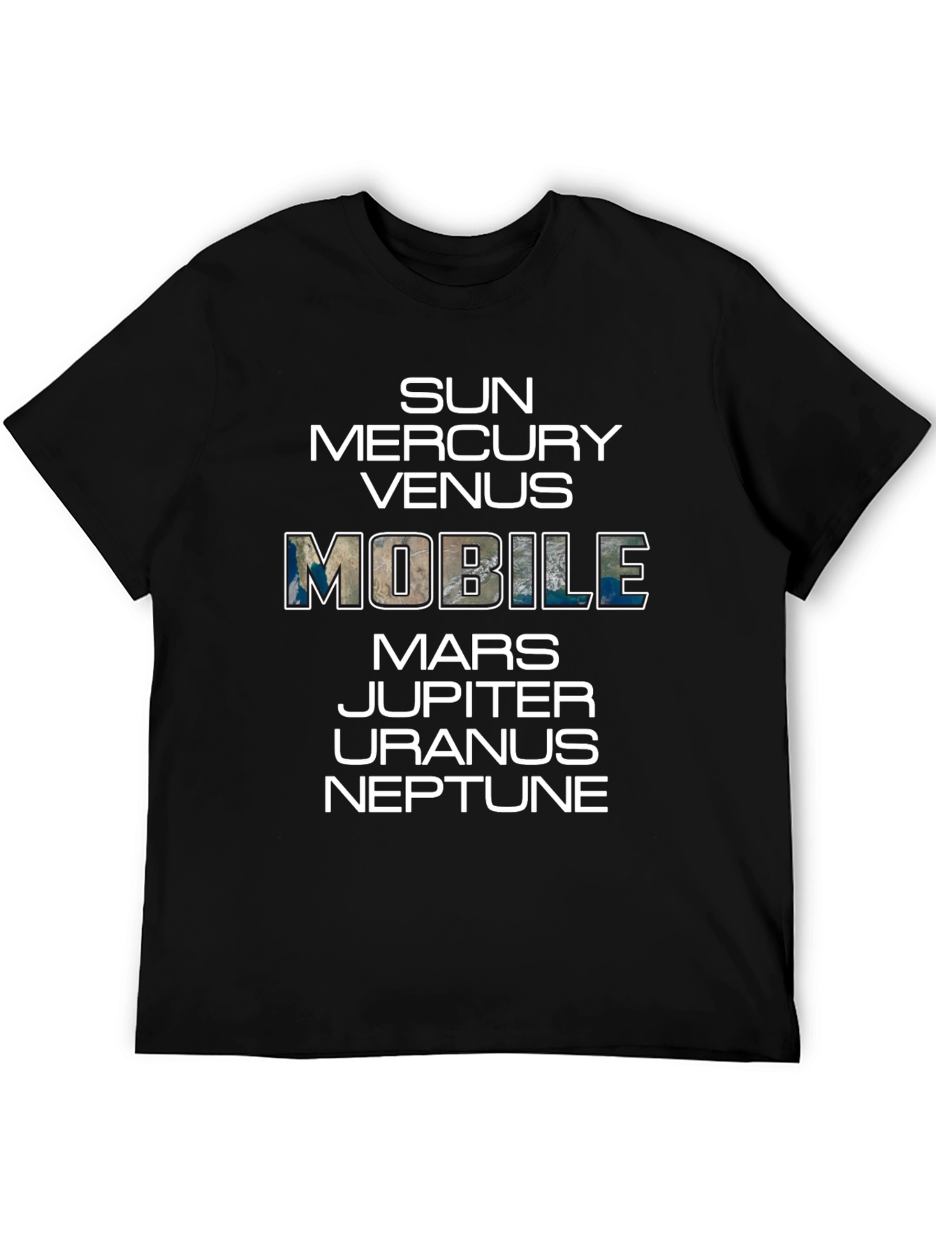 Planets Graphic T-Shirt Space Mobile Funny Tee