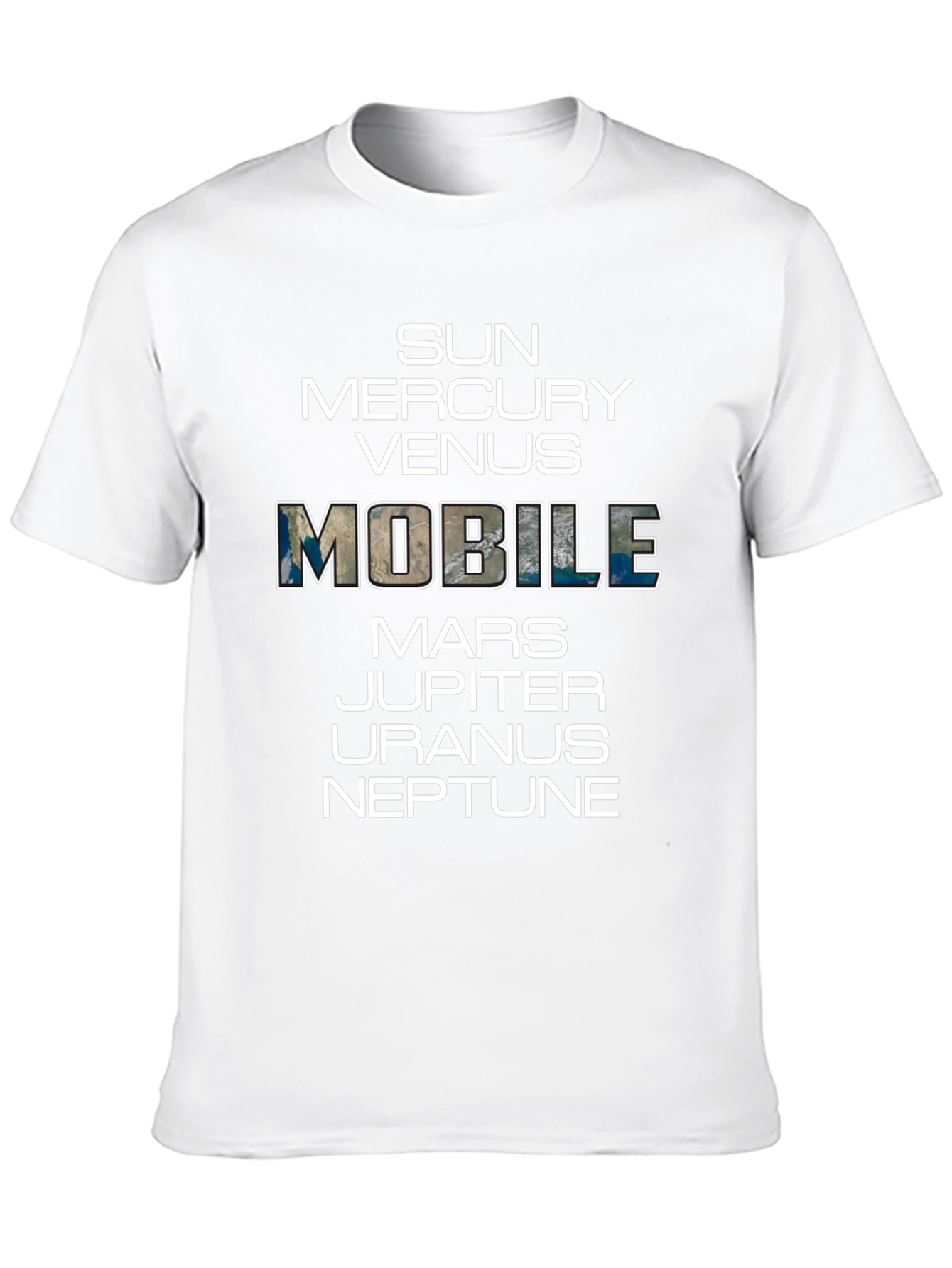 Planets Graphic T-Shirt Space Mobile Funny Tee