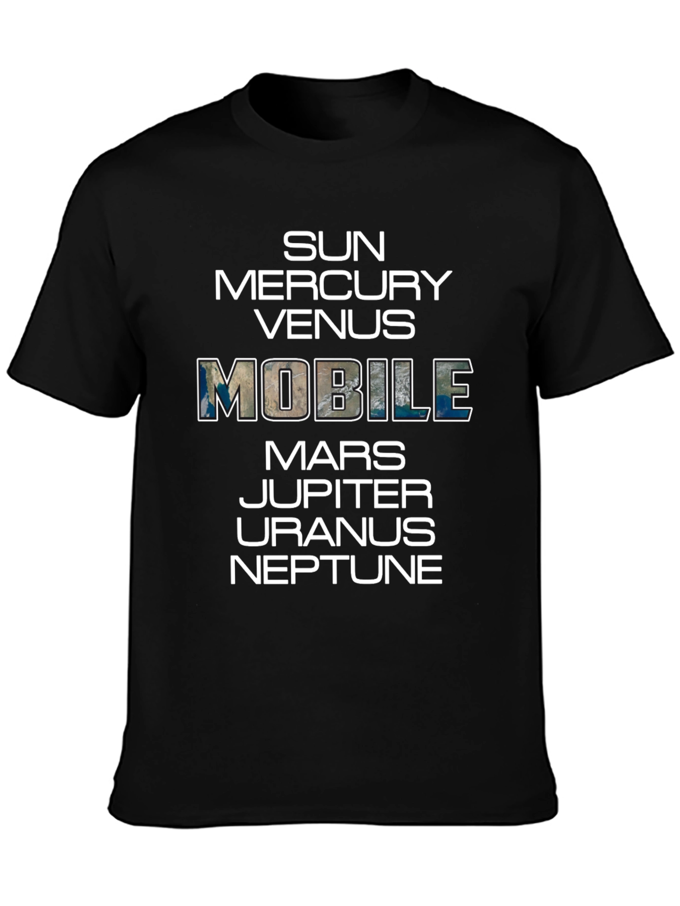 Planets Graphic T-Shirt Space Mobile Funny Tee