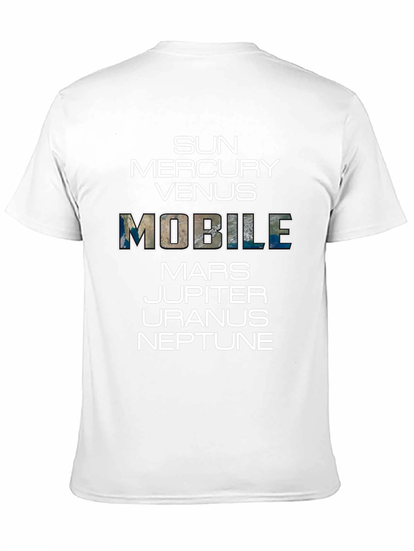 Planets Graphic T-Shirt Space Mobile Funny Tee