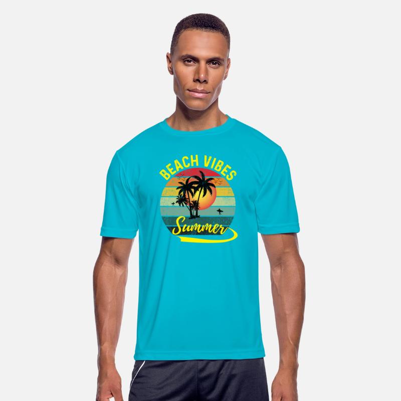 Beach Vibes Summer Typography T shirt