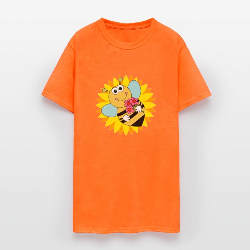 Bee On A Sunflower Cute Bee