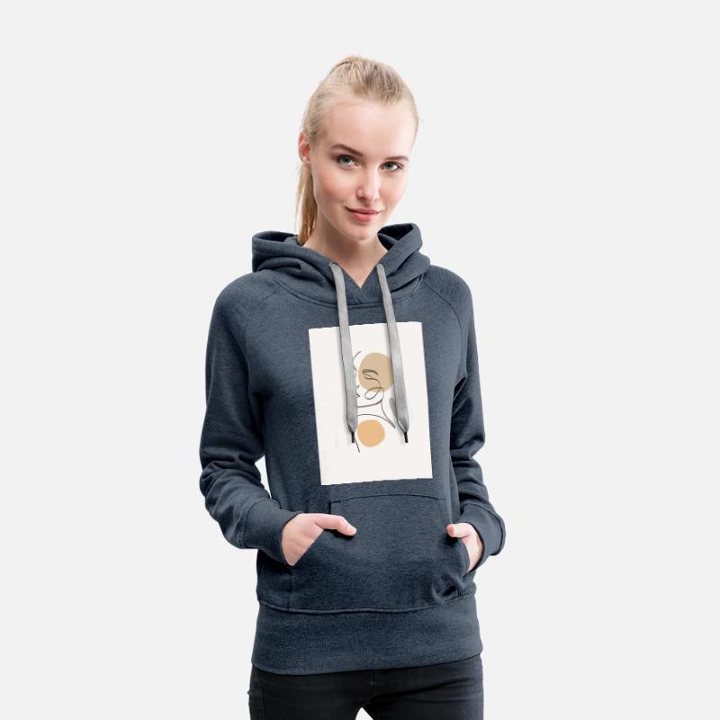 beige minimalist woman line art