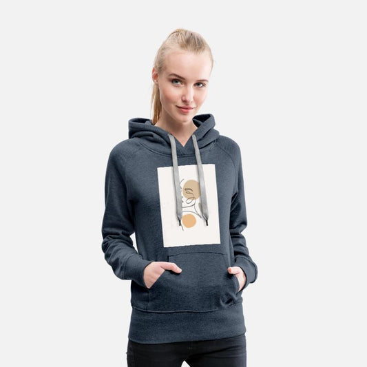 beige minimalist woman line art