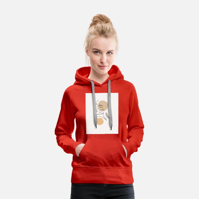 beige minimalist woman line art