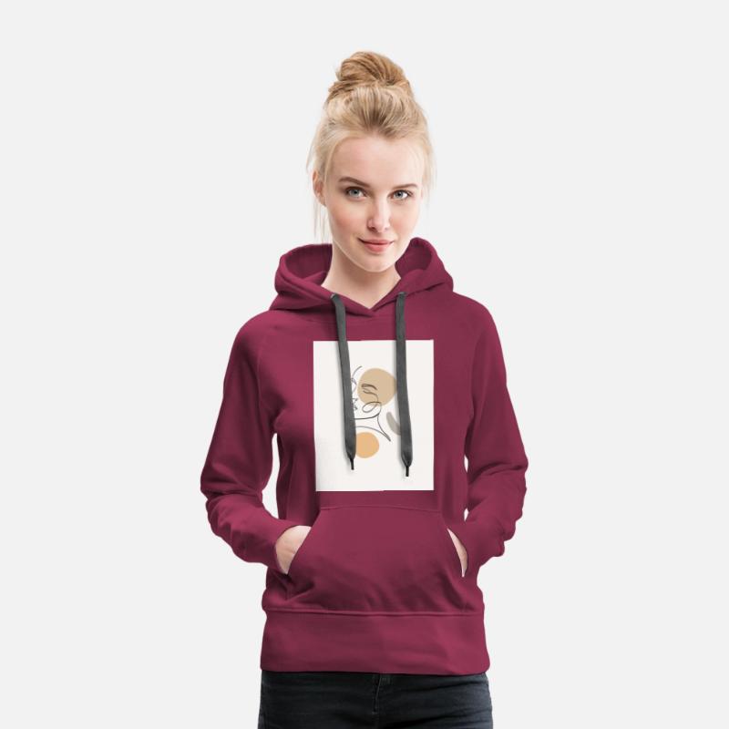 beige minimalist woman line art