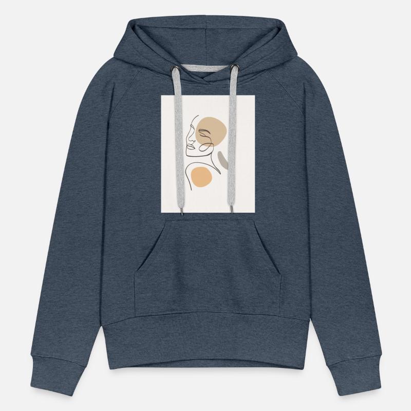 beige minimalist woman line art