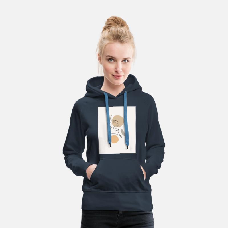 beige minimalist woman line art