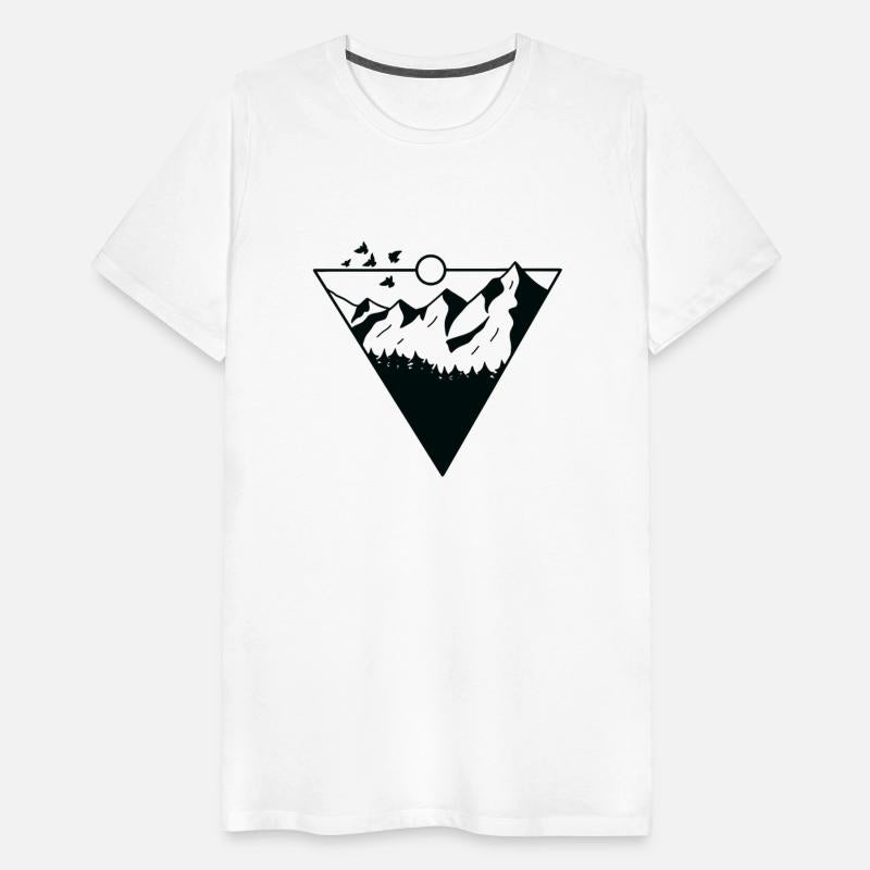 bird and mountain retro vintage sunset