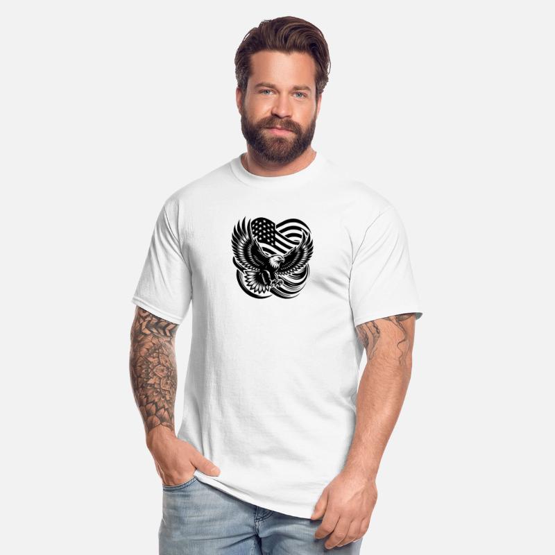 Bird Of Prey Usa Flag Symbol Of Power And Strength