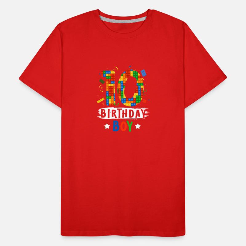 Birthday Boy Building Blocks 10 Year's Old