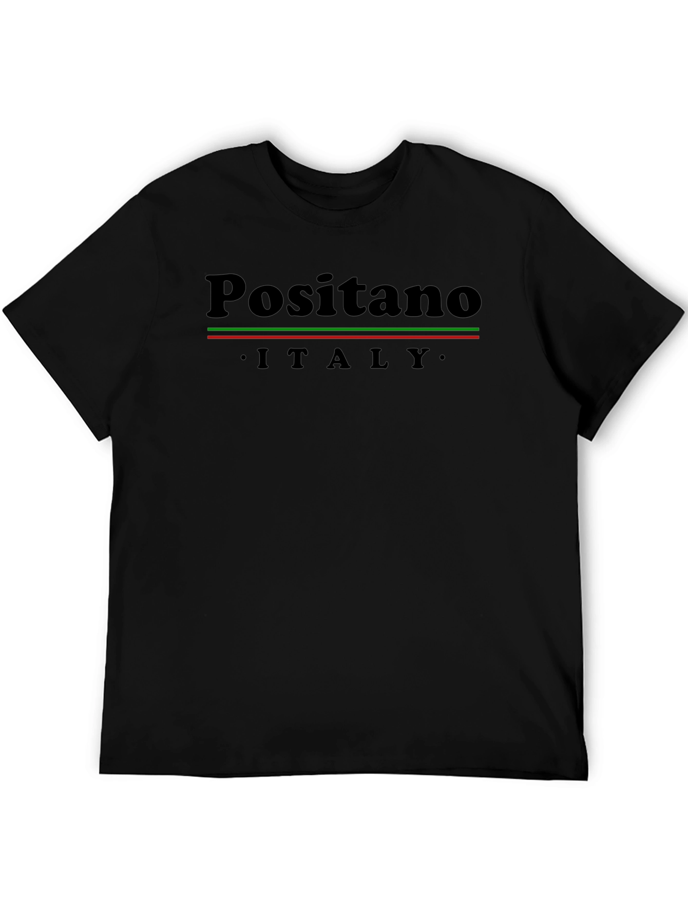 Positano Italy T-Shirt - Black Graphic Tee
