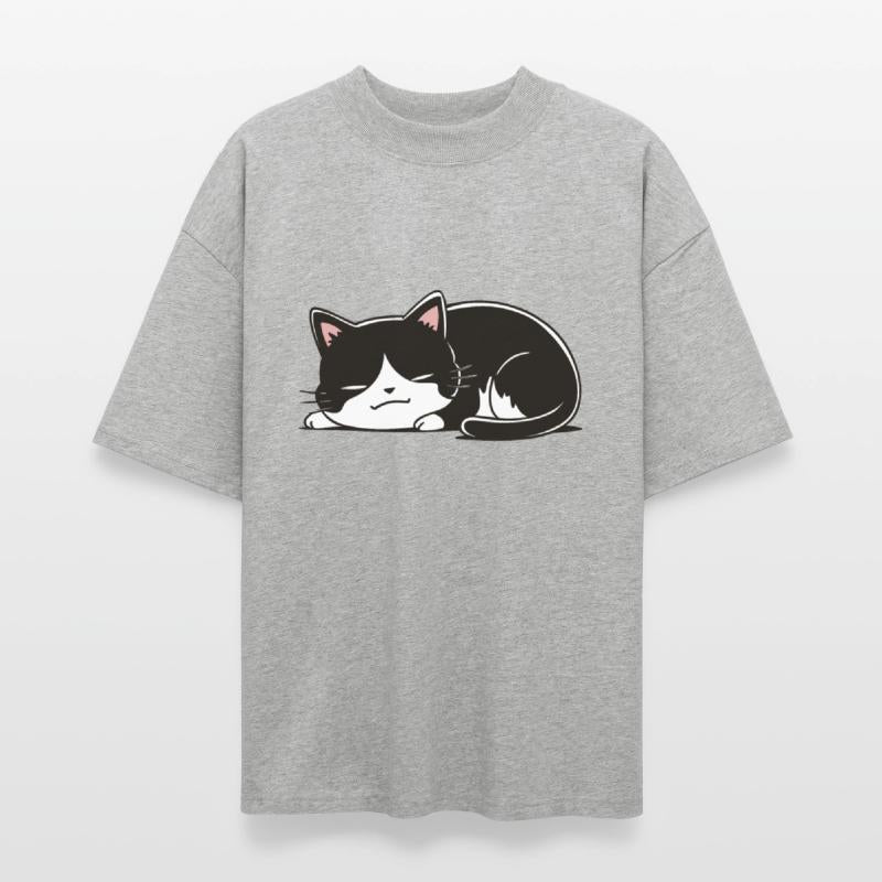 Black and White Cat Sleeping