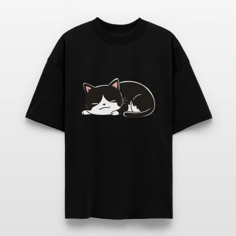 Black and White Cat Sleeping