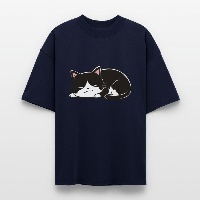 Black and White Cat Sleeping