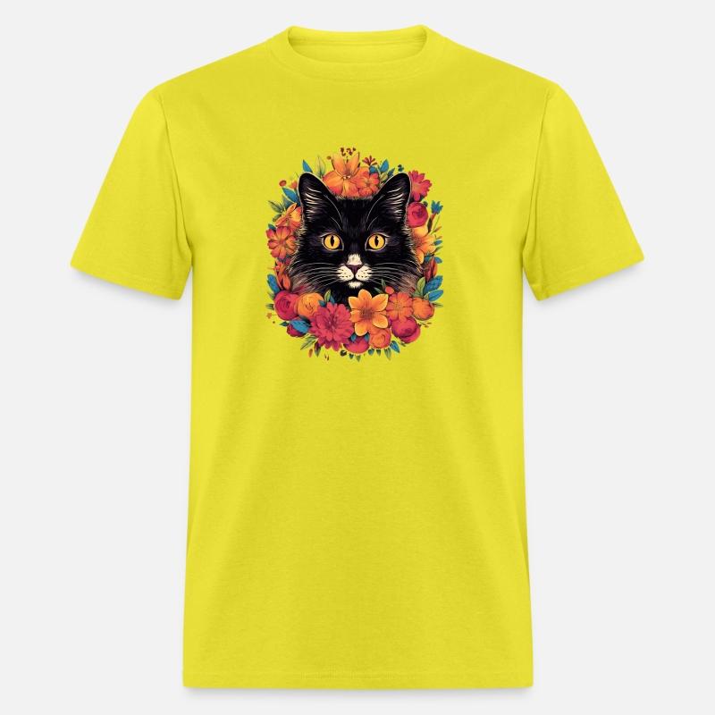 Black Kitten Encircled By Flowers Owner Garden