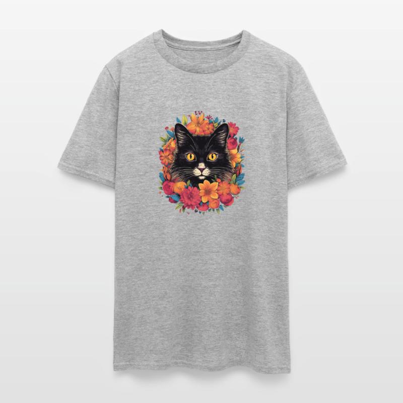 Black Kitten Encircled By Flowers Owner Garden