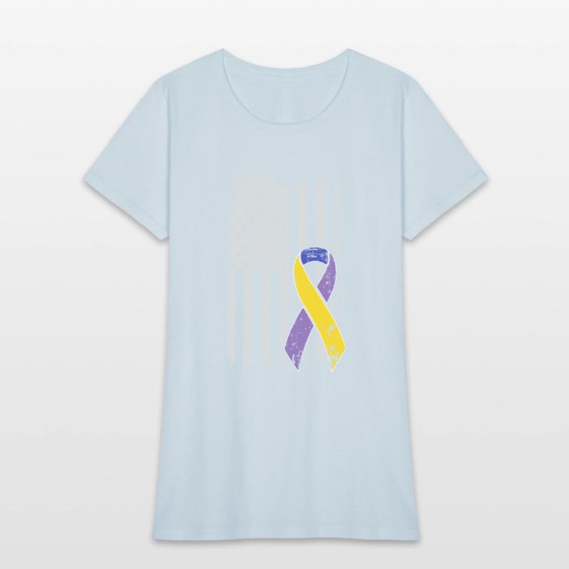 Bladder Cancer American Flag USA Awareness Ribbon