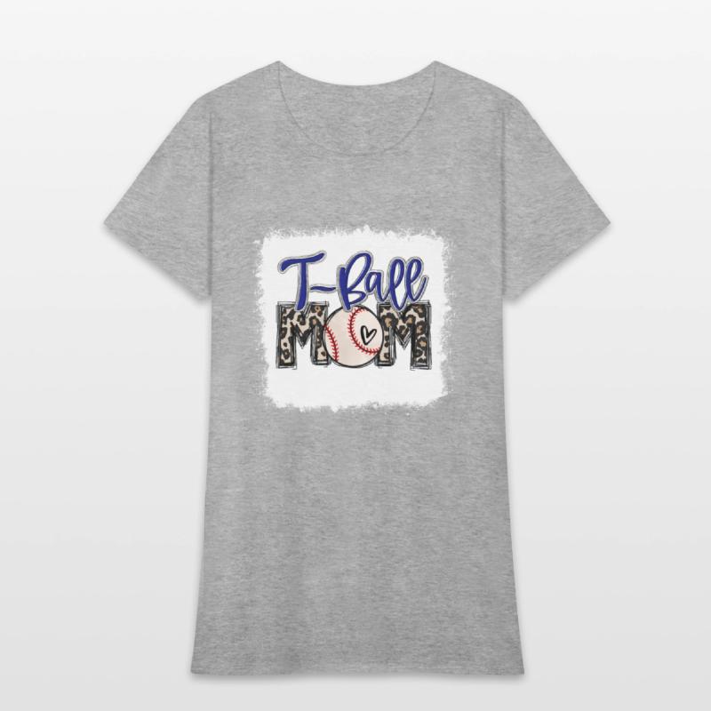 Bleached T-Ball Mom Leopard Ball Mom Ball Mom