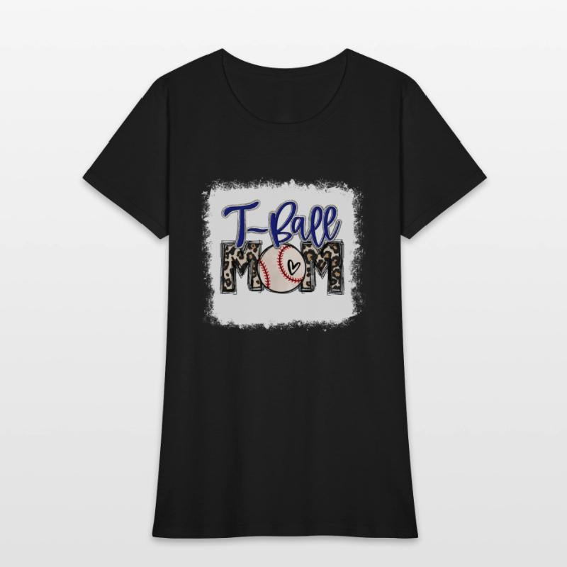 Bleached T-Ball Mom Leopard Ball Mom Ball Mom
