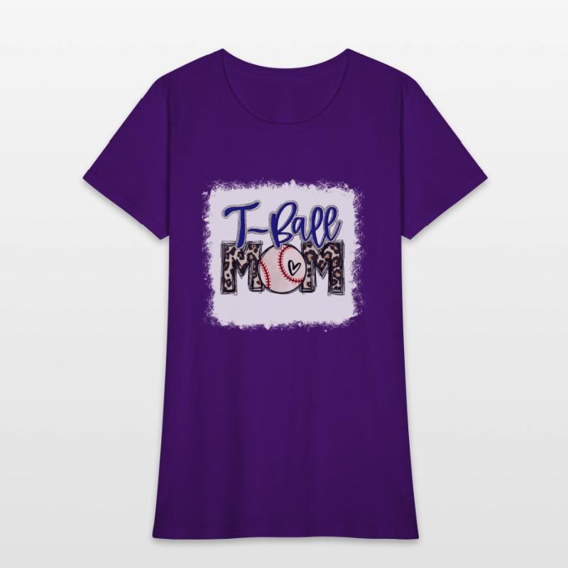 Bleached T-Ball Mom Leopard Ball Mom Ball Mom