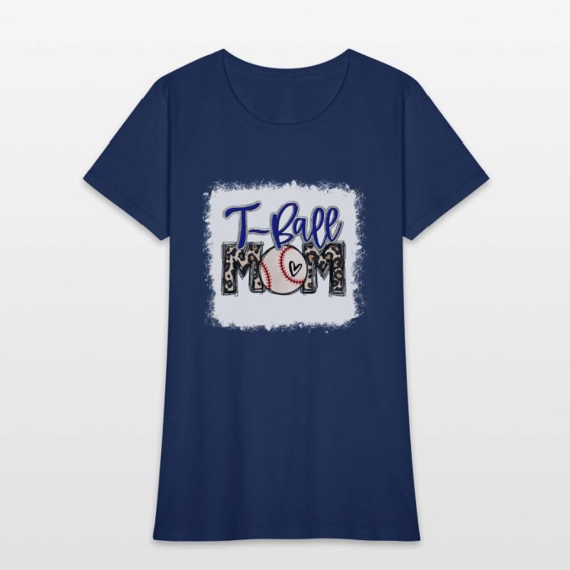 Bleached T-Ball Mom Leopard Ball Mom Ball Mom
