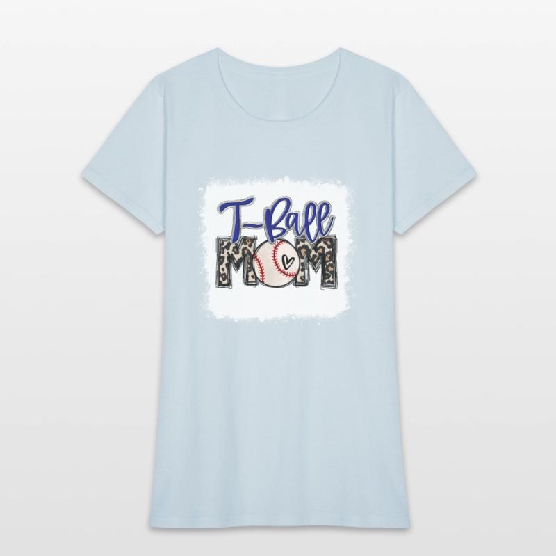 Bleached T-Ball Mom Leopard Ball Mom Ball Mom