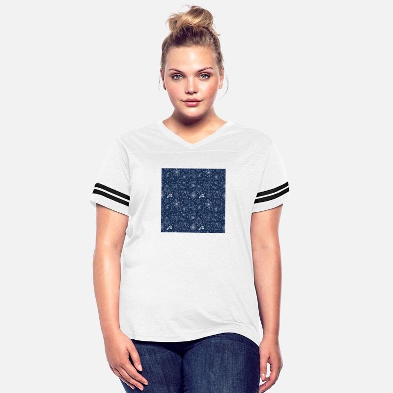 Blue Black Seamless Christmas Pattern