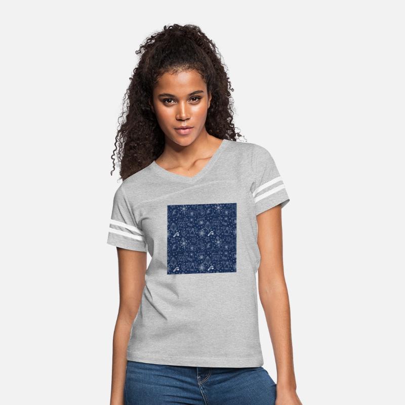 Blue Black Seamless Christmas Pattern