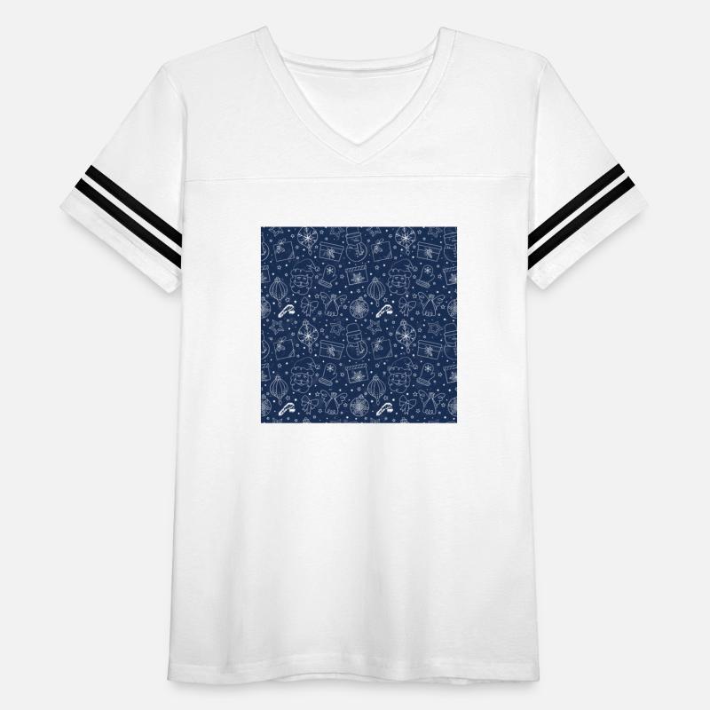 Blue Black Seamless Christmas Pattern