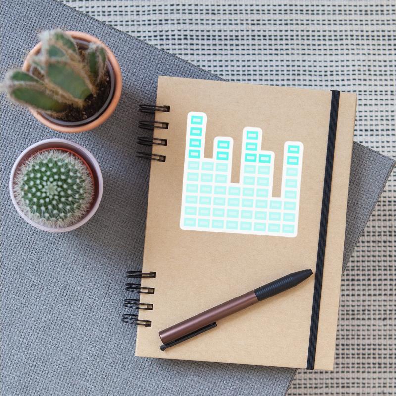 Blue Dance Party Equalizer DJ Wave Bar Mixer Music